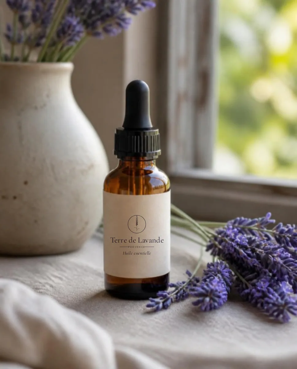Lavender essential oil with the Terre de Lavande label